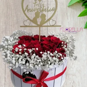 Caja Aniversario de Rosas Eternas