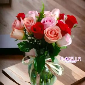 Bouquet Romance en Rosas Rosadas