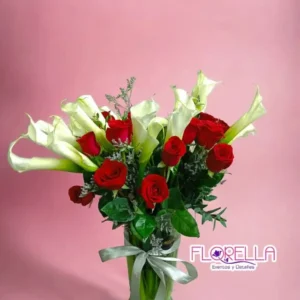 Bouquet Romance de Rosas y Alcatraces