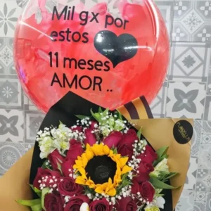 Bouquet Amor de Girasol y Rosas