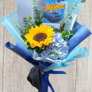 Bouquet Hot Wheels Girasol Azul
