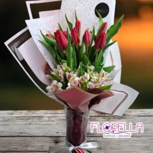 Bouquet Tulipanes Rubí