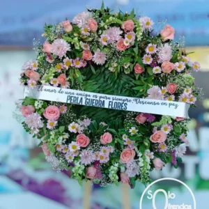 Ofrenda Floral Rosa para Funeral