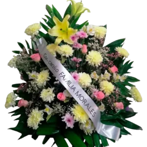 Arreglo Fúnebre en Tonos Rosa