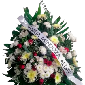 Arreglo Fúnebre con Flores Rojas