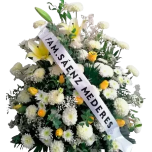 Arreglo Fúnebre con Flores Amarillas