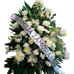 Arreglo Fúnebre de Flores Blancas