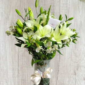 Arreglo Fúnebre de Lirios en Florero