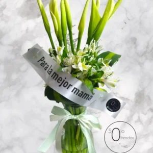 Arreglo Fúnebre de Alcatraces en Florero