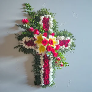 Cruz Fúnebre Floral Multicolor